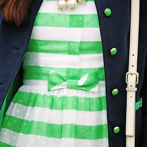 Lilly Pulitzer Green/White Striped Dress